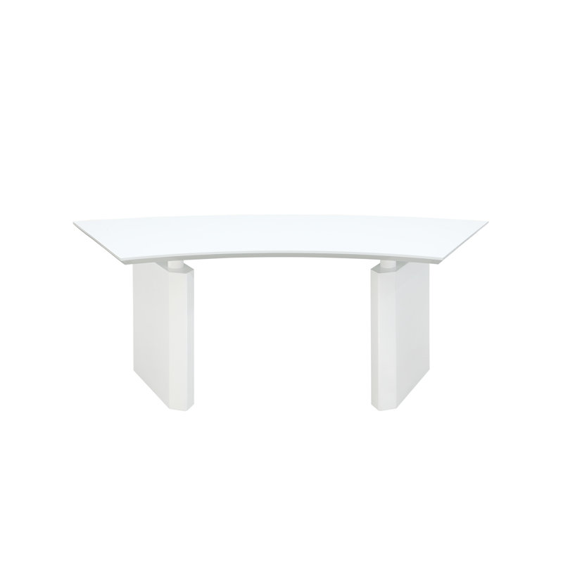 Genovese Curved Desk only. drawers not included, White