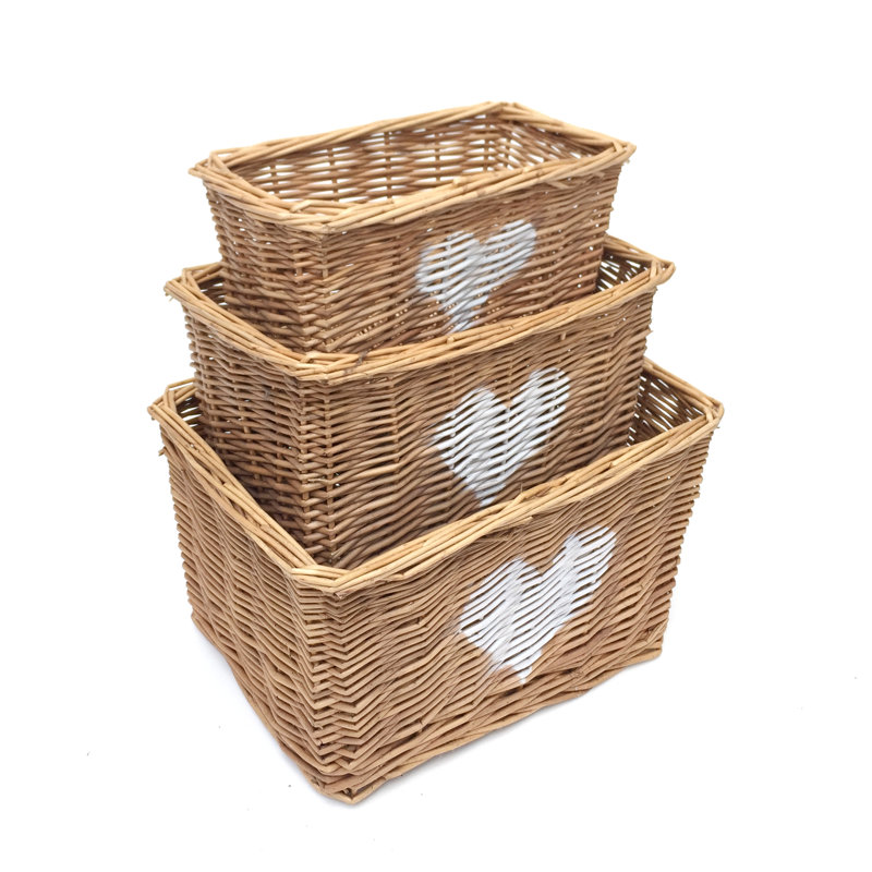 Brambly Cottage Wickersham Wicker Decorative Basket, 14 x 25 x 14, Oak