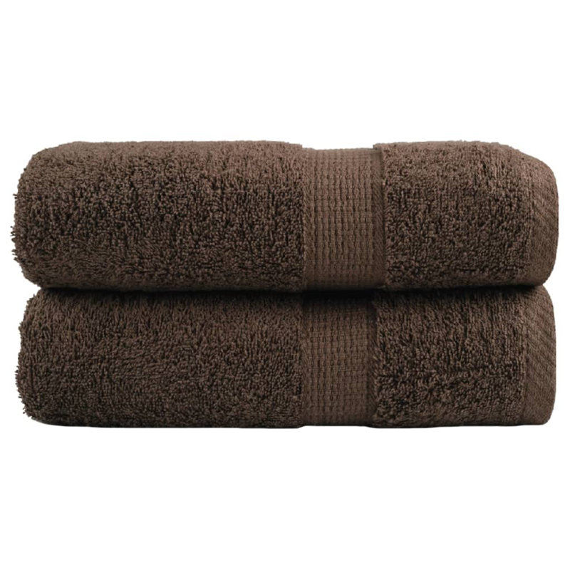 Premium Bath Towels SOLUND 2Pcs 600Gsm, Hand Towels - 2 Pack, Brown