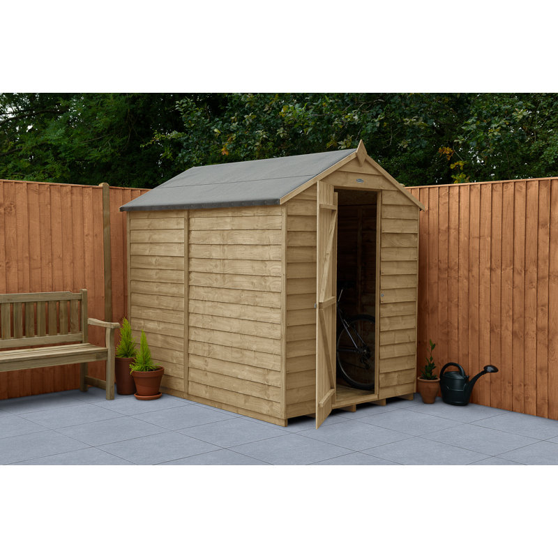 Overlap Pressure Treated 7 x 5 Apex Shed - No Window