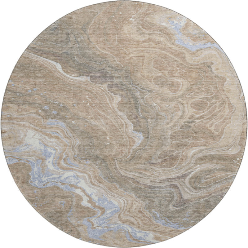 Tapis de qualité supérieure lavable à la machine Hedden AMF1701, Rond 8 pi