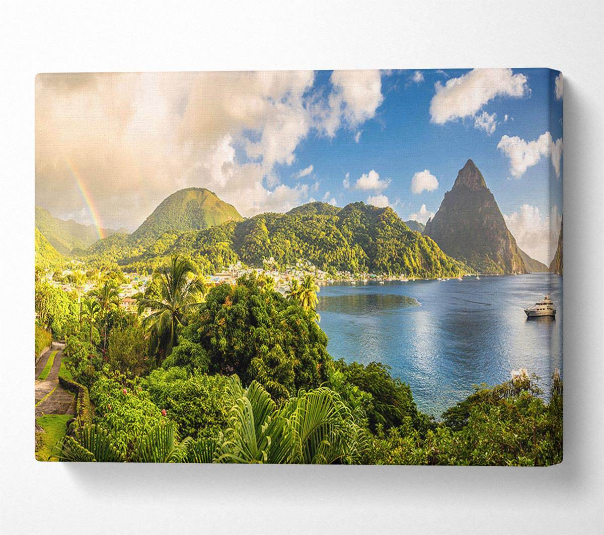 17 Stories Jungle Paradise Rainbow - Wrapped Canvas Photograph ...
