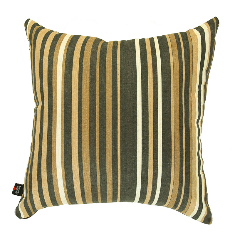 Alonzo Striped Square Throw Cushion, 55 x 55cm, Beige