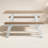 Cotswald Jack 3 Piece Dining Set White Frame Teak Polyresin