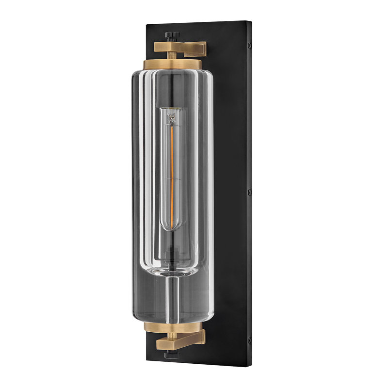 Hinkley Lourde Outdoor Wall Mount Lantern, Black