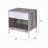 Nightstand With 1 Drawer And Open Shelf, Bed Side Table With Metal Base