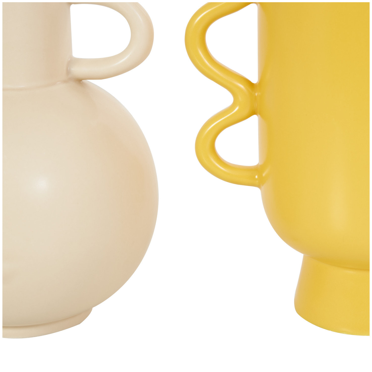 Edicott 11'' Dolomite Table Vase, Cream/Yellow