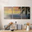 Sunset Cove II - ensemble de 3 peintures sur toile tendue-1434362411