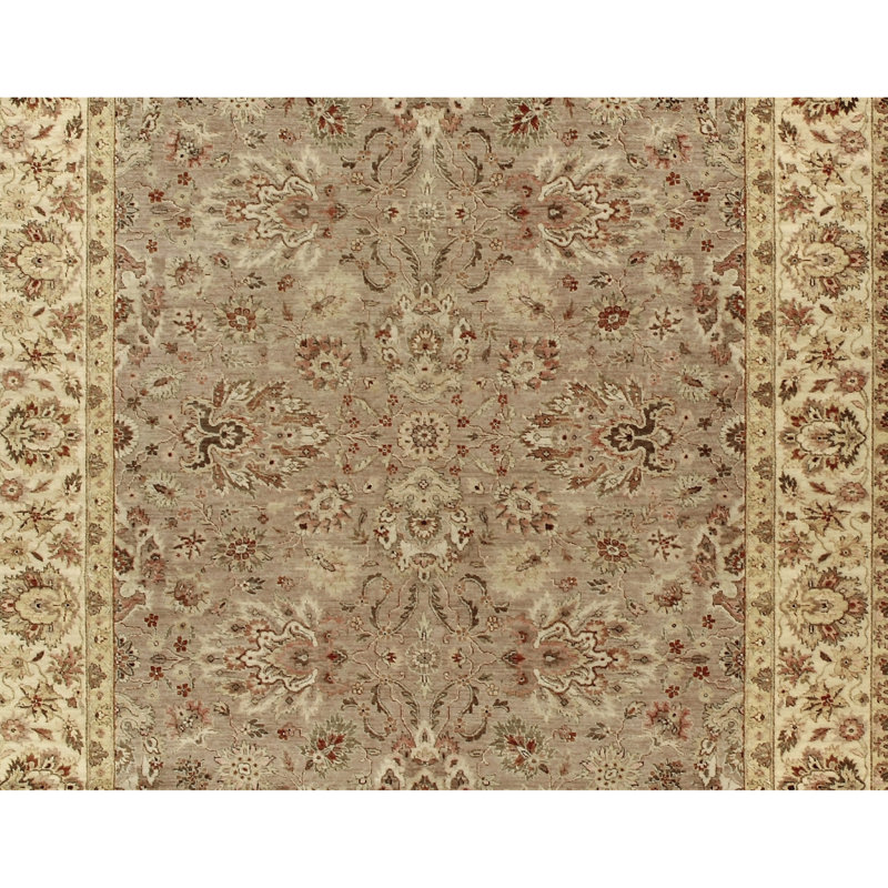 Hand Knotted Wool Oriental Area Rug in Brown/Beige/Red/Ivory, Rectangle 4' x 6'