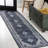 Dalyan Geometric Medallions Machine-Washable Navy/Light Gray Rug-2042638655