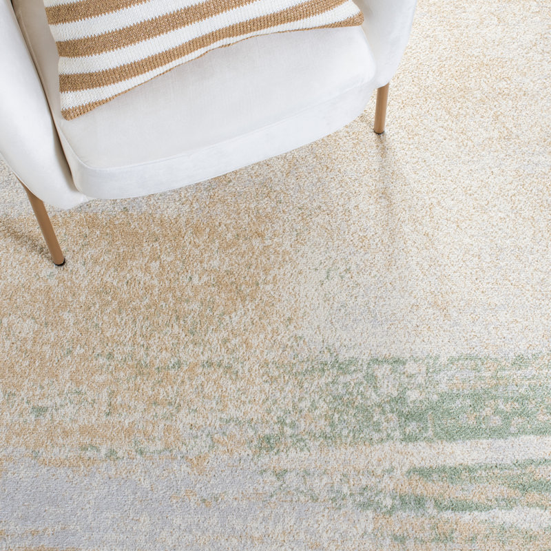 Tapis abstrait Xanthe, Carré 8 pi