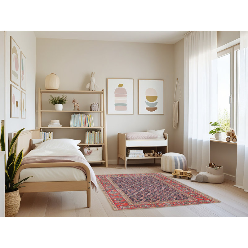 Tapis rouge à motif sud-ouest, Rectangle 4 pi x 6 pi