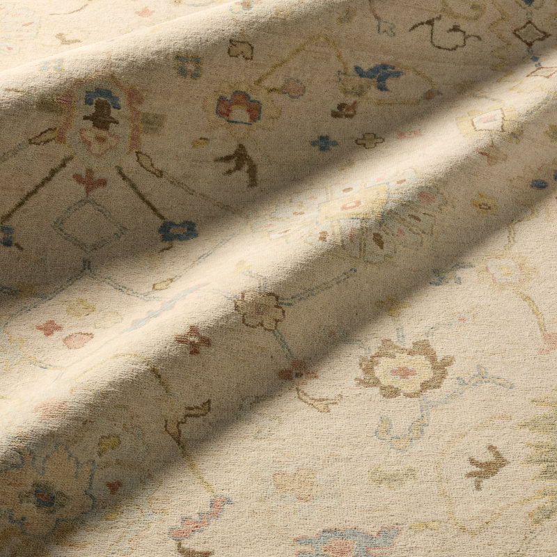 Orenda Aveline ORN09 Handknot Floral Ivory/Multicolor Area Rug