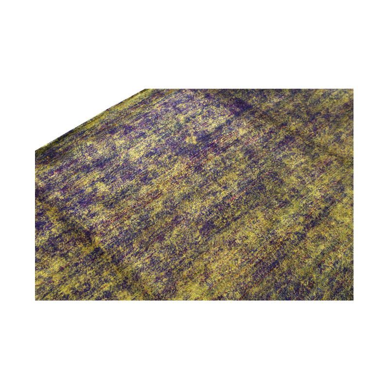 Silk Area Rug in Violet/Yellow