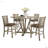 5Pcs Set Counter Table Set Square Counter Table Solid Wood Modern