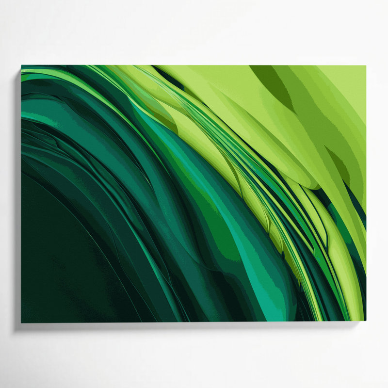 Art mural sur toile dégradé abstrait 19 vert