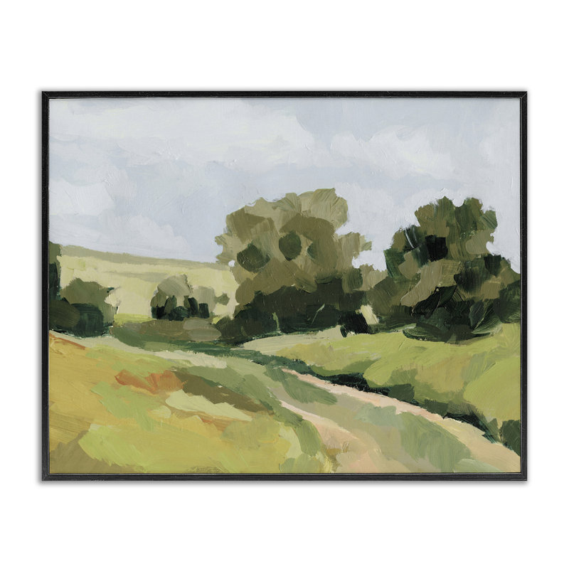 «Winding Path Impression», estampe numérique encadrée par Victoria Barnes, H 11 po x l 14 po, Giclée encadrée noir minuit
