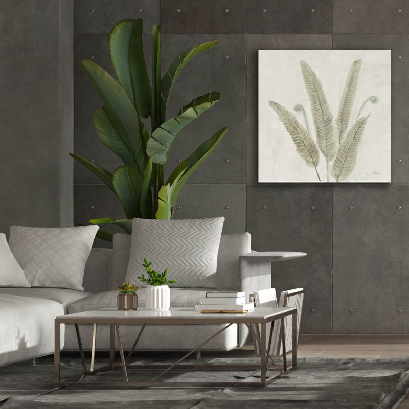 Art mural sur toile Epic Graffiti «Watercolor Forest Ferns 2 V2» par Albena Hristova, H 37 po x l 37 po x P 1,5 po