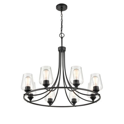 Dimmable Wagon Wheel Chandelier