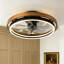 Ventilateur de plafond de style ferme avec lumière DEL Fandelier