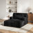 Oversized Corduroy Chaise Lounge Chair, Plush Upholstered Sleeper Chair With Back & Throw Pillow For Living Room, No Assembly Required-1135246357