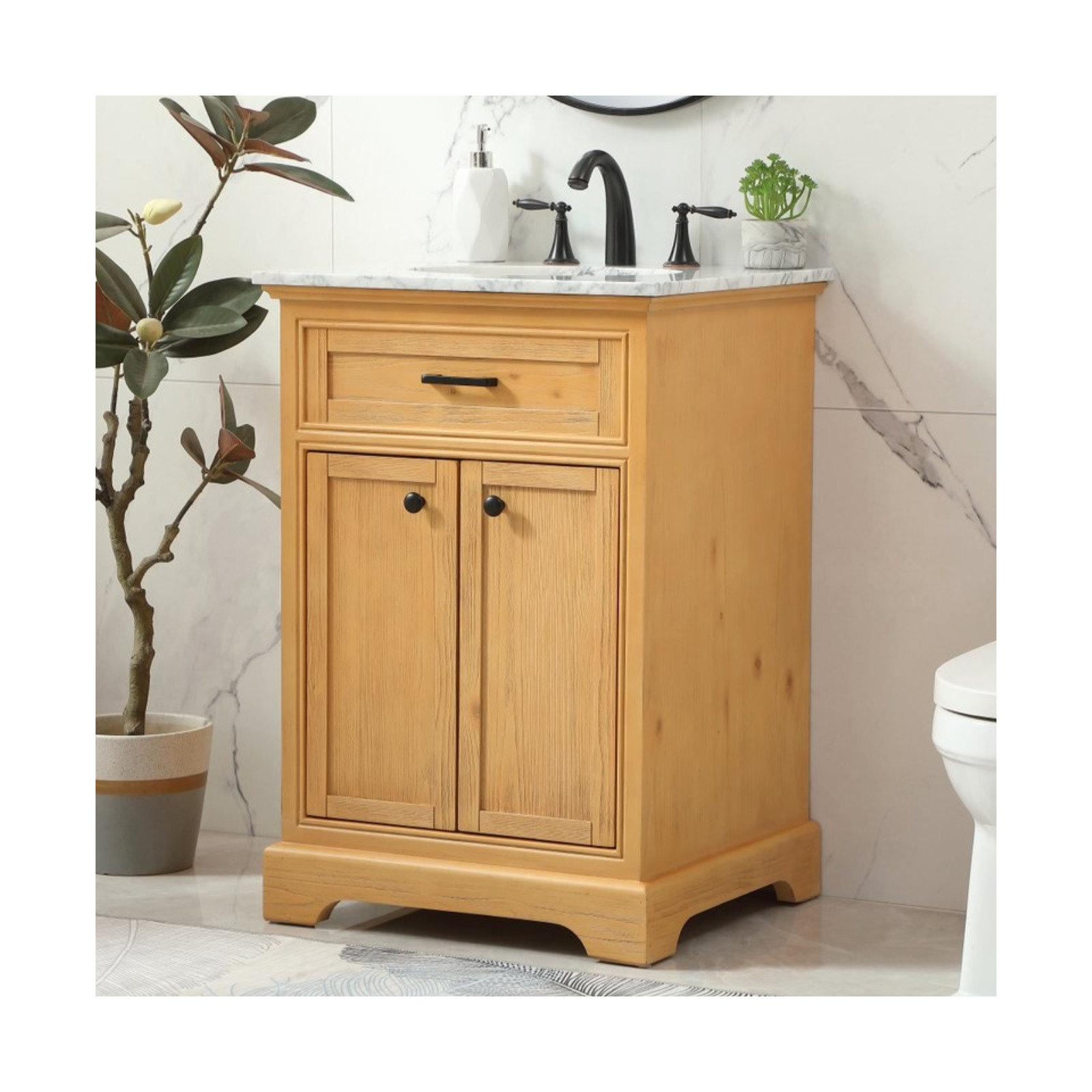 Hermes 24'' Single Bathroom Vanity, Natural