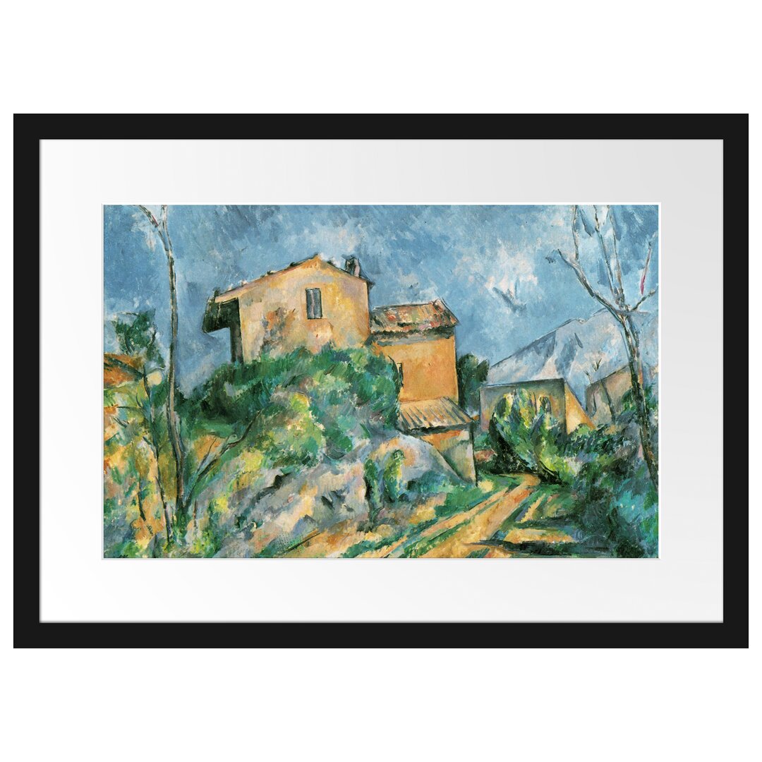 Gerahmter Kunstdruck Das Haus der Maria auf dem Weg zum Château Noir von Paul Cezanne