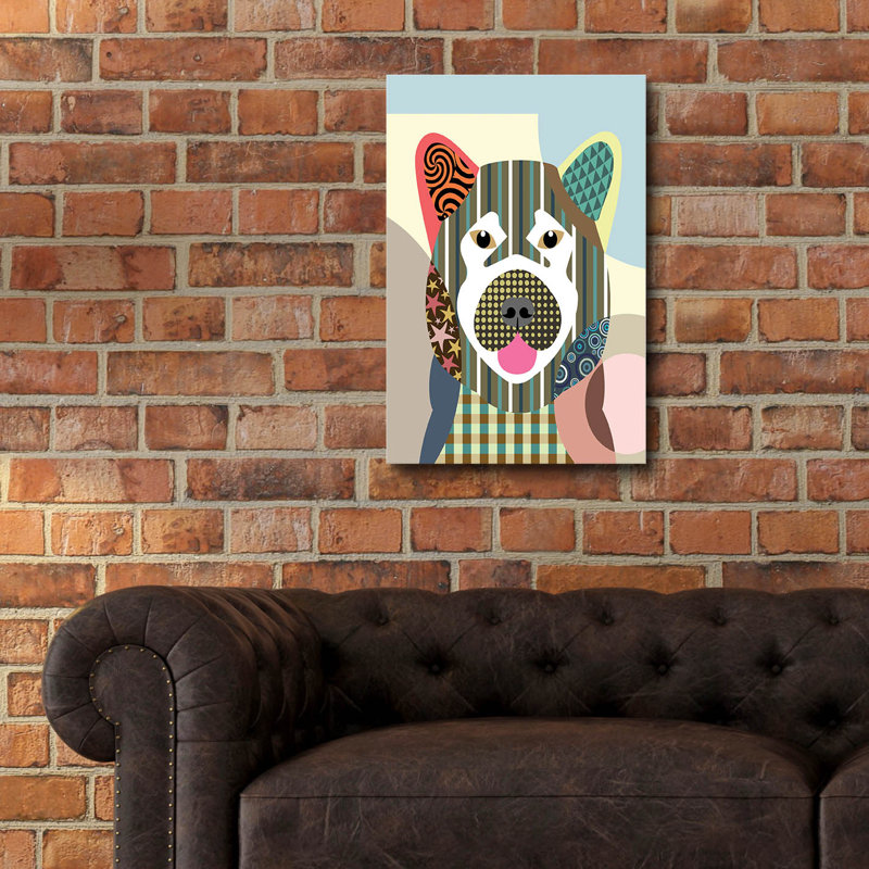 «Akita Dog» par Lanre Adefioyue, H 24 po x l 16 po x P 0,2 po