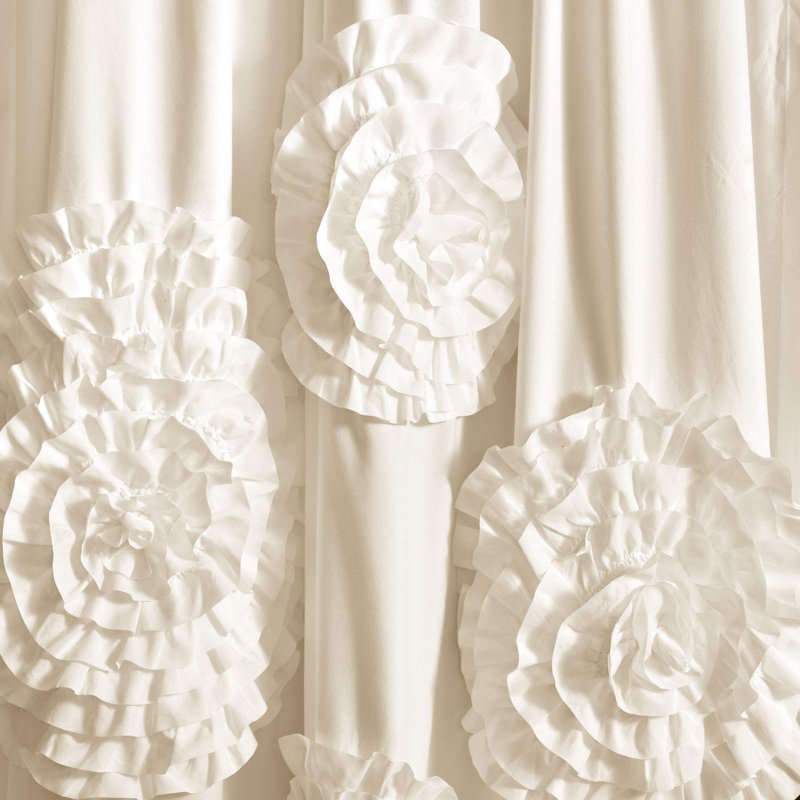 Byars Polyester Shower Curtain, Ivory