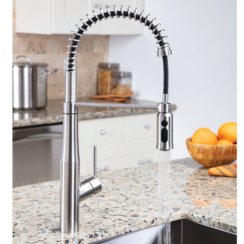 Neo Pull Down Single Handle Kitchen Faucet, Stainless Steel