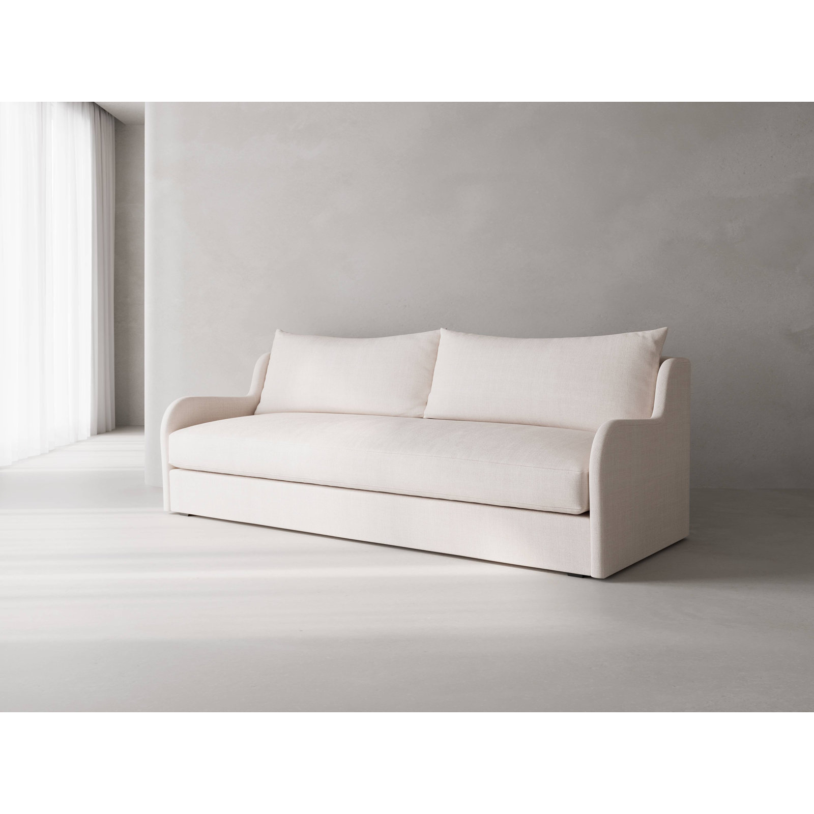 Shasta Sofa, 38" H x 108" W x 40" D, 3, Nevis Ivory