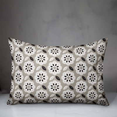 Floral Outdoor Reversible Throw Pillow