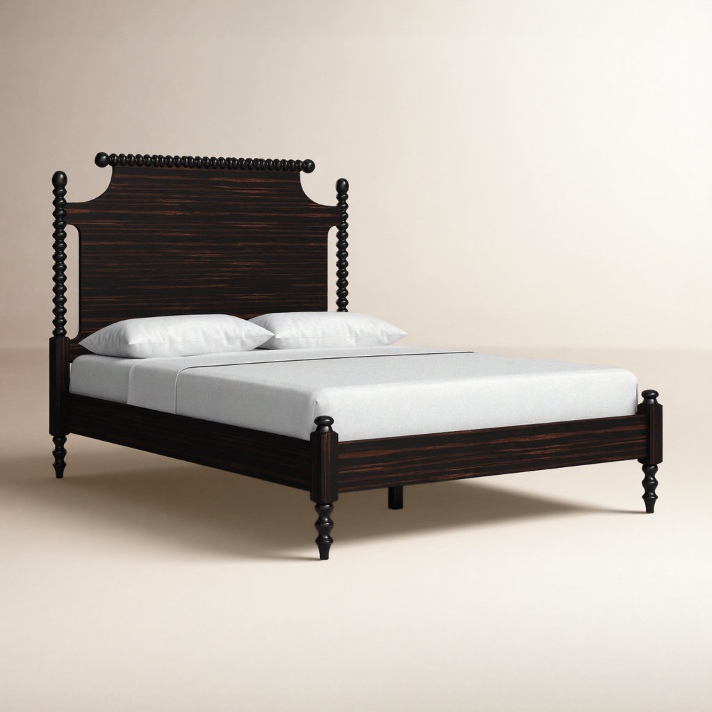 Nadette Spindle Bed, Queen, Oiled Bronze