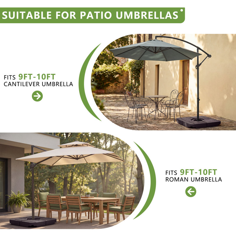 6.8kg Plastic Free Standing Umbrella Base, Brown