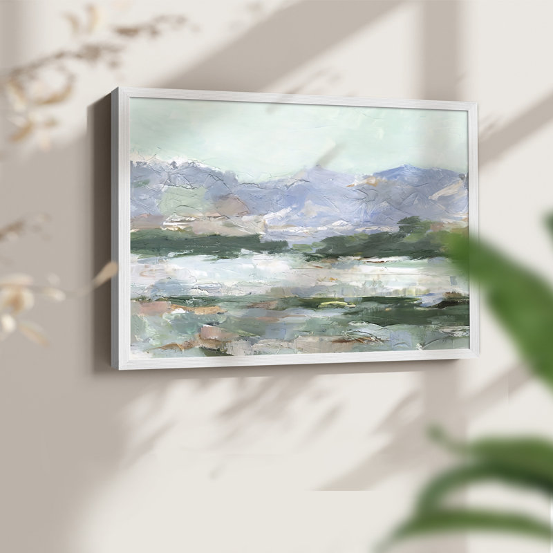 «Pastel Mountain View II», reproduction encadrée, H 8 po x l 10 po, Blanc