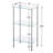 Vertical Shelf, Glass Storage Rack, Bathroom Shelving Unit, 3-Tier Standing Shelf, For Bathroom, Space-Saving, Adjustable Feet, Silver