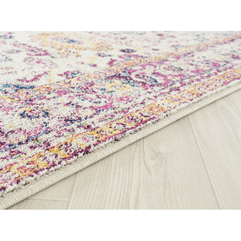 Tapis beige / mauve Cahors Southwestern, Rectangle 1 pi 10 po x 3 pi