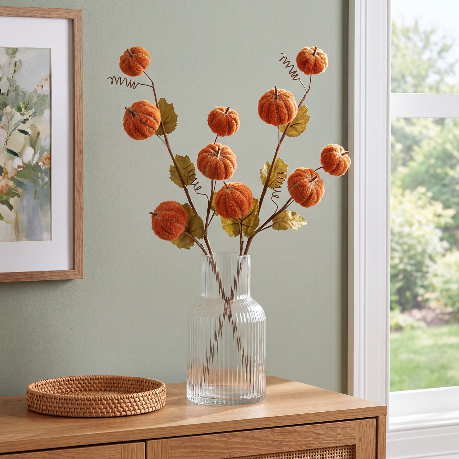 Plush Fall Pumpkin Spray (Set of 6)