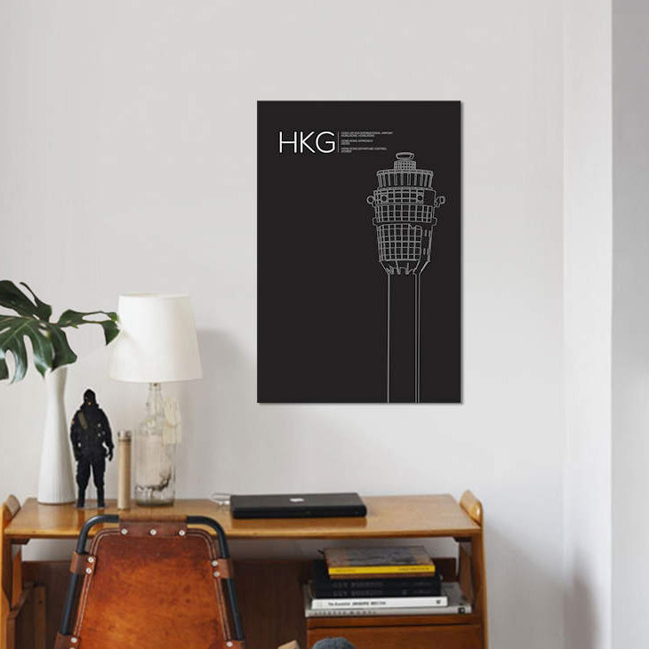 « hkg tour, aéroport international de hong kong » par 08, reproduction d’impression sur toile, H 12 po x l 8 po x P 0,75 po