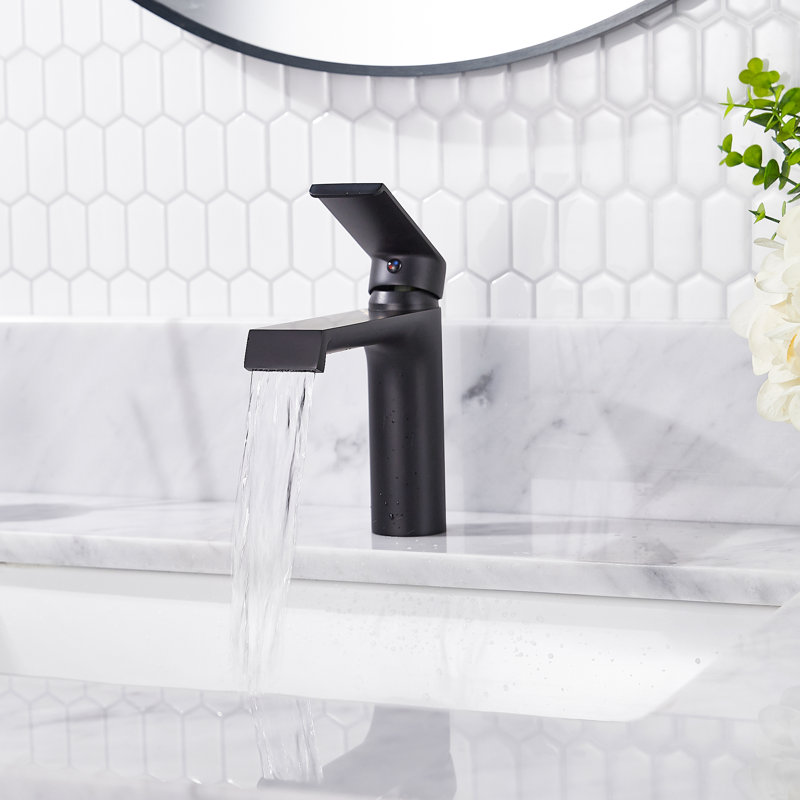 Single-Hole Single-handle Bathroom Faucet, Black