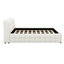 Lit plateforme tapissier avec tête et pied de lit épais, structure de lit tapissier avec motif-53606653-53606650