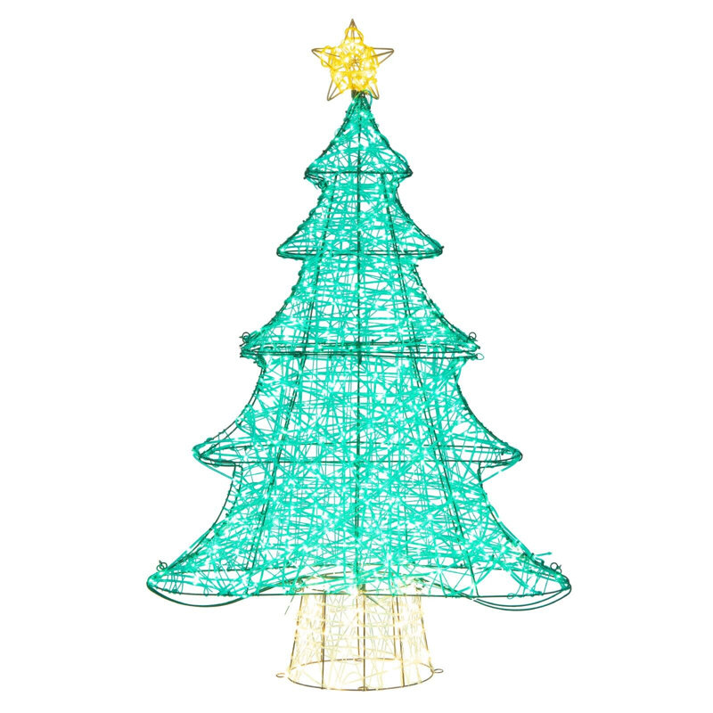 Lighted Artificial Pine Christmas Tree