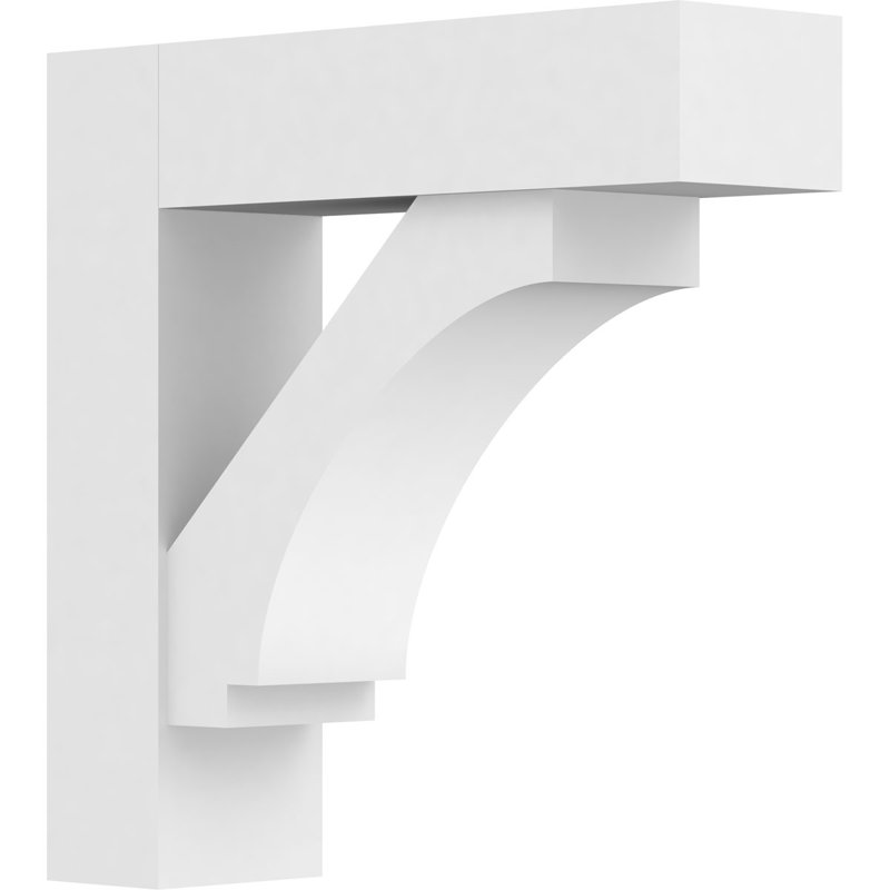 Support standard en PVC de qualité architecturale avec extrémités en bloc, H 18 po x l 5 po x P 18 po