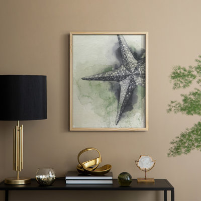 «Found Starfish II», reproduction encadrée - bois massif