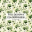 Ensemble de housse de couette Floral 3 parsemée de pétales Green Moss-124208354