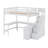 Loft Bed With Built-In L-Shaped Desk And Three-Tier Storage Shelves,And Attached Storage Staircase-1816699962