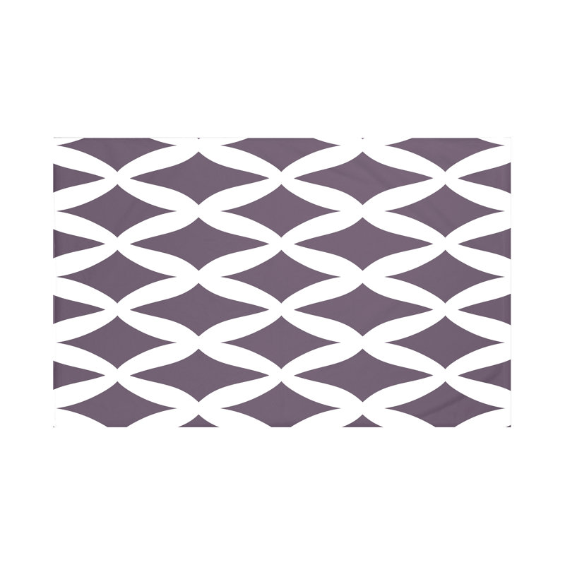 Jeté en treillis Kravitz, L 60 po x l 50 po, Mûrier (violet)