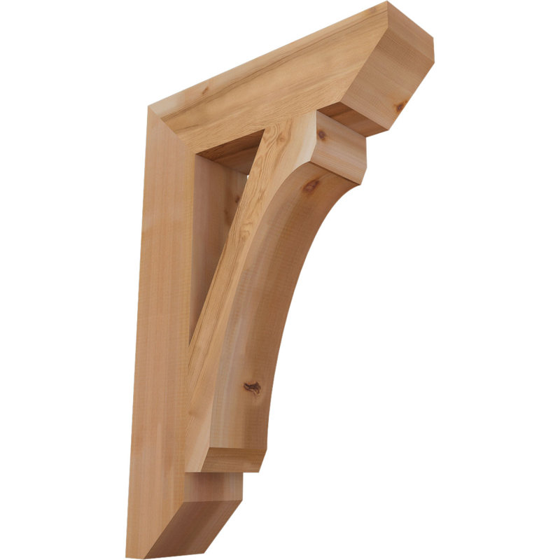 Support en bois / corbeau, H 36 po x l 5,5 po x P 24 po, Cèdre rouge de l'Ouest (lisse)