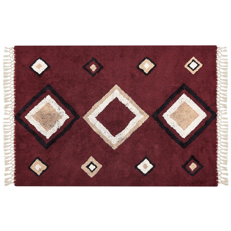 Mcgahey Geometric Cotton Hand Woven Area Rug, Rectangle 160 x 230cm