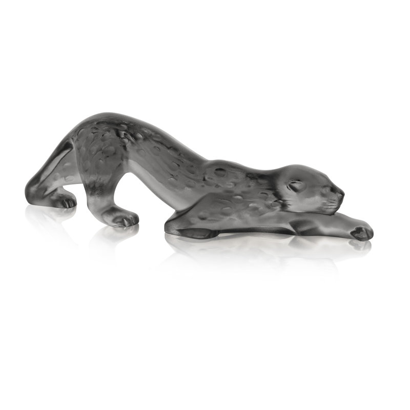 Zeila Panther Figurine, Gray, 2.44" H x 8.27" W x 1.77" D